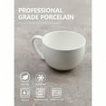 thumbnail image 3 of Porcelain 22oz Large Coffee Mugs Set of 4 Large Soup Mug with Handles Perfect for Coffee Tea Hot Chocolate Microwave Safe White, 3 of 7
