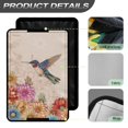 thumbnail image 4 of Yuyamidu Hummingbird RV Door Window Shade Cover Boho Flower Blossom Travel Trailer Door Window Protective Cover Foldable Camper RV Window Shade, 4 of 7