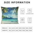 thumbnail image 5 of Orinice Palm Trees Graphic Decorative Throw Pillow Cover for Home Couch Living Room Bed Sofa - High-Quality Summer Style Zipper Closure - 1PC 24x24in, 5 of 5