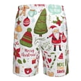 thumbnail image 6 of Kdxio Snowflakes Santa Claus Pattern Mens Casual Shorts - Drawstring Summer Beach Sports Shorts for Men, 6 of 9