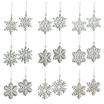 Snowflake Ornament (2 Boxes of 18) 2.5"D Wood