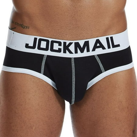 

Knosfe Mens Sexy Underwear Soft Pouch Color Block Bikini Briefs L