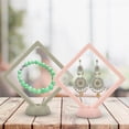 thumbnail image 3 of 4 Sets Jewelry Display Floating Case Earring Showcase Suspending Holder Clear Necklace Display Stand, 3 of 9