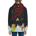 thumbnail image 4 of Kll Unisex Kids Boys Girls Hooded Pocket Pullover Hoodies-Merry Christmas Elk, 4 of 9