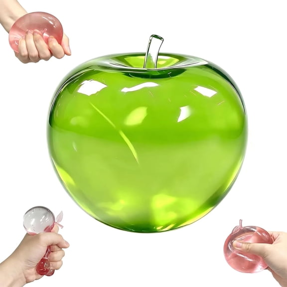 Apple Squishy Toys, 2.36" Slow Rising Squeeze Fidget Toys for Adult, Green