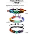 thumbnail image 6 of Top Plaza Bead Chakra Bracelet 7 Chakras Healing Crystals Bracelet Yoga Stone Beads Bracelets Meditation Relax Anxiety Bangle for Womens Mens, 6 of 8