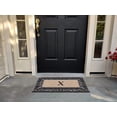 thumbnail image 3 of A1HC First Impression Classic Paisley Border Bronze 18 in. x 30 in. Rubber and Coir Monogrammed X Door Mat, 3 of 6