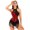 Burgundy, variant on YONGHS Women's Sequins Tassel Latin Dance Dress Samba ChaCha Rumba Tango Dance Leotard Costume Black XL