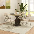 thumbnail image 2 of HOMCOM Ensemble de 4 Chaises Pliantes, Chaises Pliables avec Coussins, Beige, 2 of 10