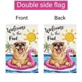 thumbnail image 6 of VOCHIC Welcome Summer Pool Garden Flag 12x18 Double Sided, Burlap Small Golden Retriever Dog Garden Yard House Flags Outside Outdoor Spring Seasonal Pool Porch Lawn Decoration (Only Flag), 6 of 6