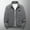 #0215-Gray, variant on Men Fleece Lined Corduroy Zip Up Jacket Stand Collar Thick Warm Long Sleeve Casual Winter Outer Coat With Side Pockets (Gray L) Father's Day Gift
