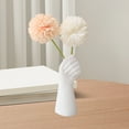 thumbnail image 6 of JilgTeok 1 Packs Resin Vase Hand Holding Shape for Eternal Dry Flowers Personality Flower Arrangement Ornaments Home Office Wedding Decoration, 6 of 6