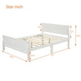 thumbnail image 2 of Llinc Store Modern Queen Size Wood Platform Bed with Headboard and Wooden Slat Support, White, 2 of 10