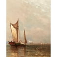 thumbnail image 2 of Arthur Quartley 20x24 Black Ornate Framed Double Matted Museum Art Print Titled: On the Hudson (1878), 2 of 5