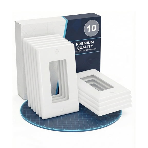 Bates- Decorator Wall Plate, 10 Pack, 1 Gang Wall Plate, Light Switch Cover, Outlet Covers Wall Plate