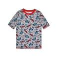 thumbnail image 2 of Sleep On It Boys 2-Piece Super Soft Jersey Snug-Fit Pajama Set for Toddlers - Racer - Grey & Red, 3T, 2 of 3