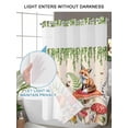thumbnail image 4 of No Hook Cloth Fabric Shower Curtain with Snap in Liner, Mushroom Fox Waterproof Shower Curtains Set with See Through Top Window, Green Leaf Butterfly Red Retro Plant Bath Curtains Shower 66"x72", 4 of 6