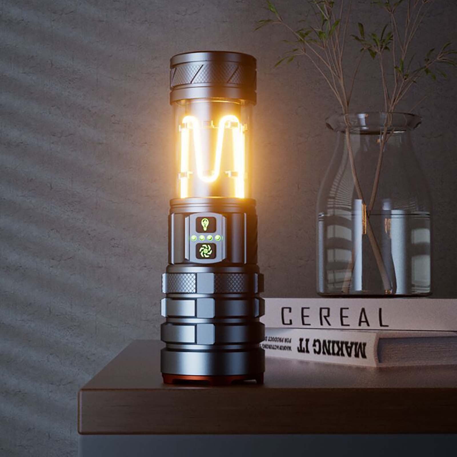 KITTEHIGM Flashlight Olight Bright Multifunctional White Strong Light Flashlight Charging Outdoor Long Range Shooting Household Lighting Can Be Used as Camping Light