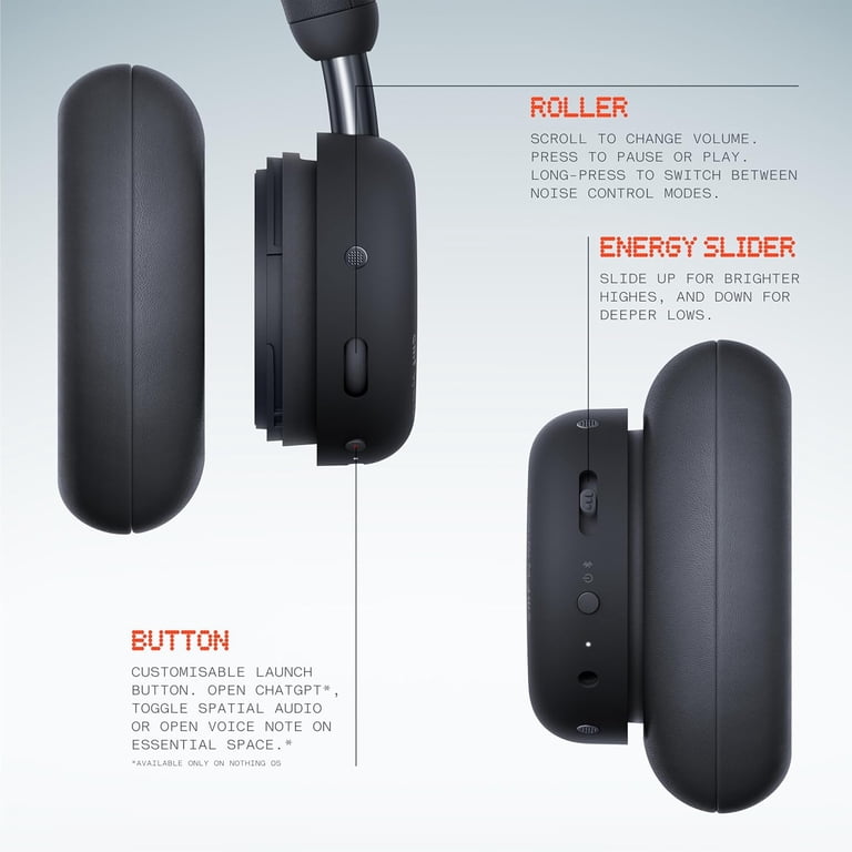 cmf by NOTHING HEADPHONE PRO ブラック CMF by Nothing Headphone Pro Wireless ANC Over-Ear, 50H Playtime