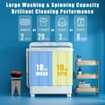 thumbnail image 3 of Auertech Portable Washer 28lbs Twin Tub Compact with Drain Pump, Semi-Automatic Washer Spinner Combo, 3 of 7
