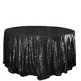 thumbnail image 3 of Mantel redondo JYFLZQ con lentejuelas negras de 90 cm para decoración de fiestas, 3 of 7