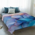 thumbnail image 4 of Marble Blue Purple Blanket Soft Cozy Warm Throw Blanket for Couch, Plush Fuzzy Flannel Fleece Blankets for Sofa, Modern Art Ink Painting Bed Blankets Lightweight Gifts for Women, 40"x60", 4 of 9