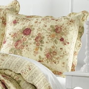 Global Trends Antique Rose Quilted Pillow Sham