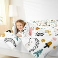 thumbnail image 4 of jejeloiu Cartoon Cute Hedgehog Full Size Comforter Sets,Rustic Leaf Kawaii Flower Bedding Sets For Girls Boys Reversible 3-Piece, 4 of 8
