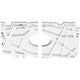 thumbnail image 2 of 12"W x 8"H x 3"ID x 4 1/4"C x 1"P Novo Architectural Grade PVC Contemporary Ceiling Medallion, Two Piece, 2 of 11