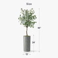 thumbnail image 4 of Artificial Tree in Modern Geometric Pattern Planter, Fake Eucalyptus Silk Tree for Indoor and Outdoor Home Decoration - 66" Overall Tall (Plant Pot Plus Tree), 4 of 4