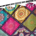 thumbnail image 3 of Multicolor Ethnic Geometric Patchwork Pattern Shower Curtain 84"x72" ,Bathroom Decorative Shower Curtains Set with 12 Hooks,Modern Waterproof Washable Shower Curtain, 3 of 6