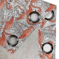 thumbnail image 4 of Ambesonne Flamingo Grommet Curtain, Wild Palm Leaves Exotics, 50"x120", Salmon White, 4 of 5