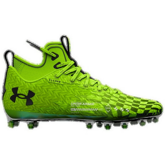 Under Armour Men's Blur Smoke 2.0 Football Shoe 12 Lime Surge/White/Black