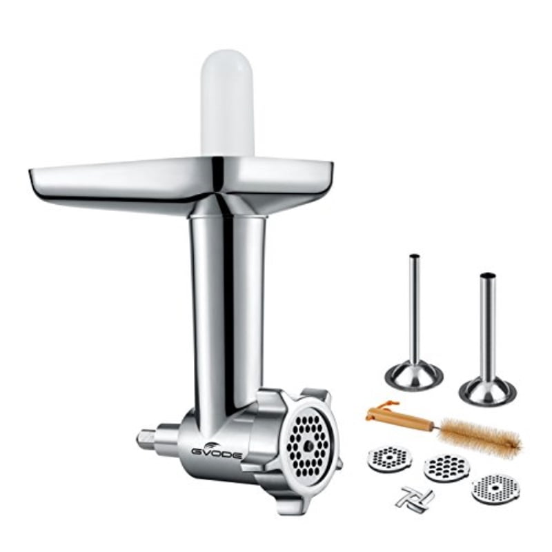 Gvode Food Grinder Attachment for KitchenAid Stand Mixers Including Sausage Tube 