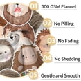 thumbnail image 4 of Hedgehog Blanket for Girls & Boys - 30"x40" Lap Size - Soft Fuzzy Plush Throws Gifts - Brown Cute Throw Blanket for Living Room & Office, 4 of 6