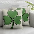 thumbnail image 3 of JRXY St. Patricks Day Pillow Covers Clovers Decorative Throw Pillows Decoration Holiday Party Green Cushion Case for Home Couch Sofa White, 3 of 5