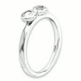 thumbnail image 3 of Sterling Silver Dbl Round White Topaz Ring, 3 of 5