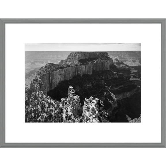Global Gallery Ansel Adams 'Close-in view of curred cliff, Grand Canyon National Park, Arizona, 1941' Framed Wall Art