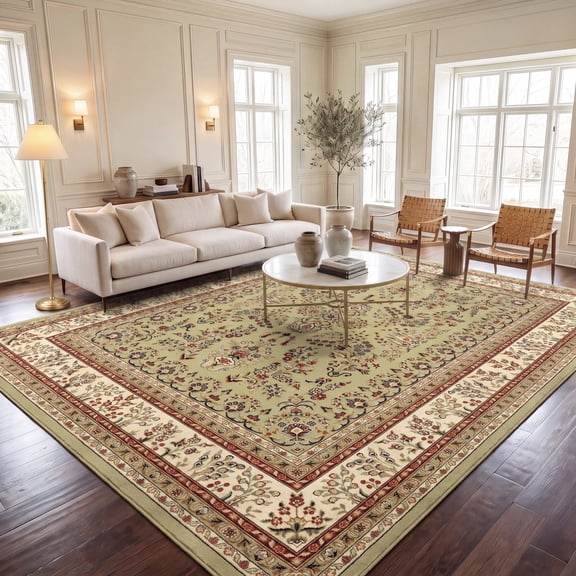 Safavieh Lyndhurst Isadora Floral Area Rug, Sage/Ivory, 9' x 12'