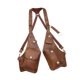 thumbnail image 5 of Bolso bandolera de piel sintética tipo chaleco, mochila multiusos para fiestas medievales. Marrón, 5 of 9