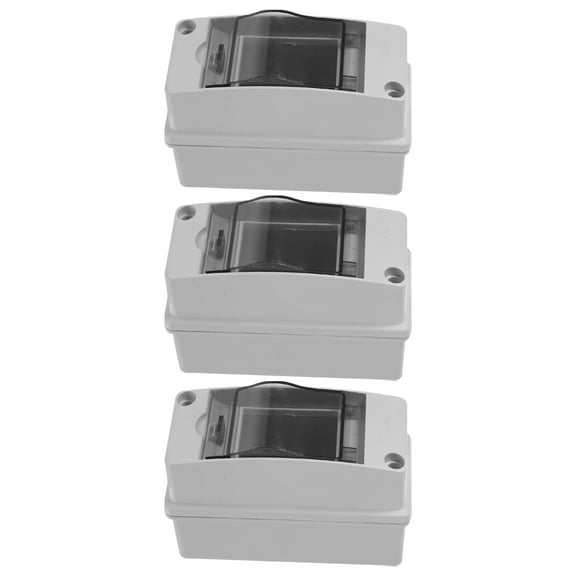 Hemobllo Clear Cover Circuit Box Enclosure White 3Pcs