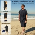 thumbnail image 3 of Catalonia Beach Changing Poncho Towel with Hood, Super Absorbent Microfiber Swim Robe for Men Women Surfing Bath Shower Pool, Quick Drying, Black, 3 of 6