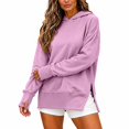thumbnail image 5 of Hurxie Womens Oversized Hoodies Crewneck Sweatshirts Pullover Sweatshirts with Thumb Hole,Y2k Clothes,Fall Fashion Hooded, 5 of 6
