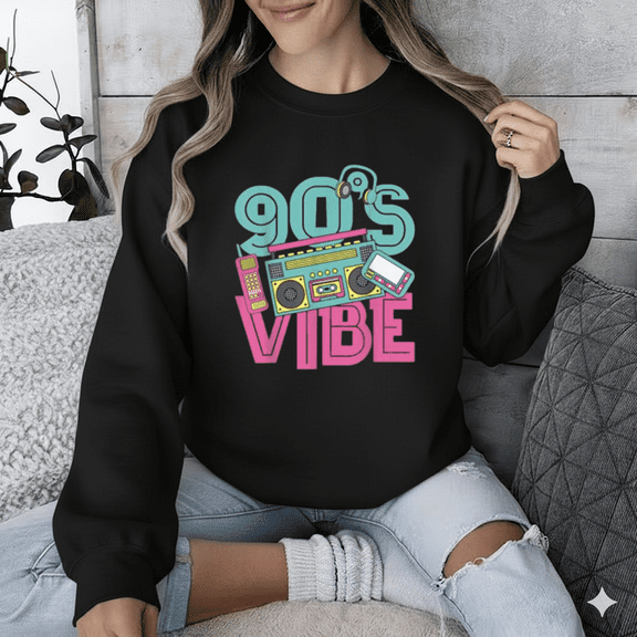 90s Vibe Retro Pop Culture Lettering Fun Colorful Art C216 Sweatshirt up to size 5XL