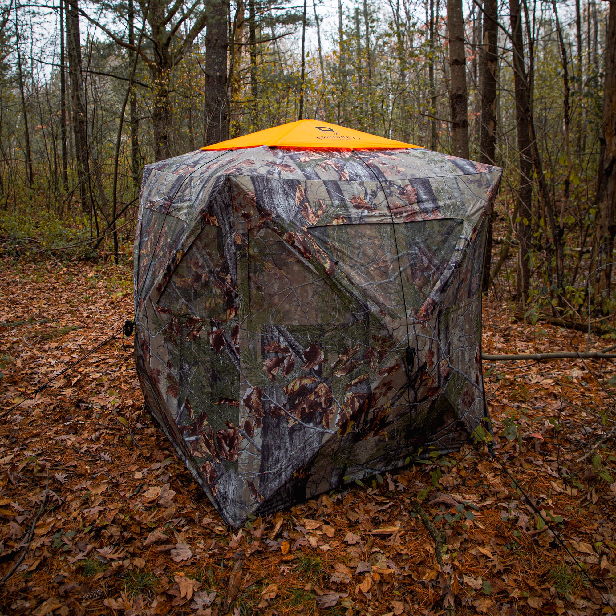 Barronett Blinds® 4-Sided Blaze Orange Safety Cap, For Use With 4-Sided Hunting Blinds, Safety During Hunting, Attaches Quickly and Easily, Blaze Orange, BA706