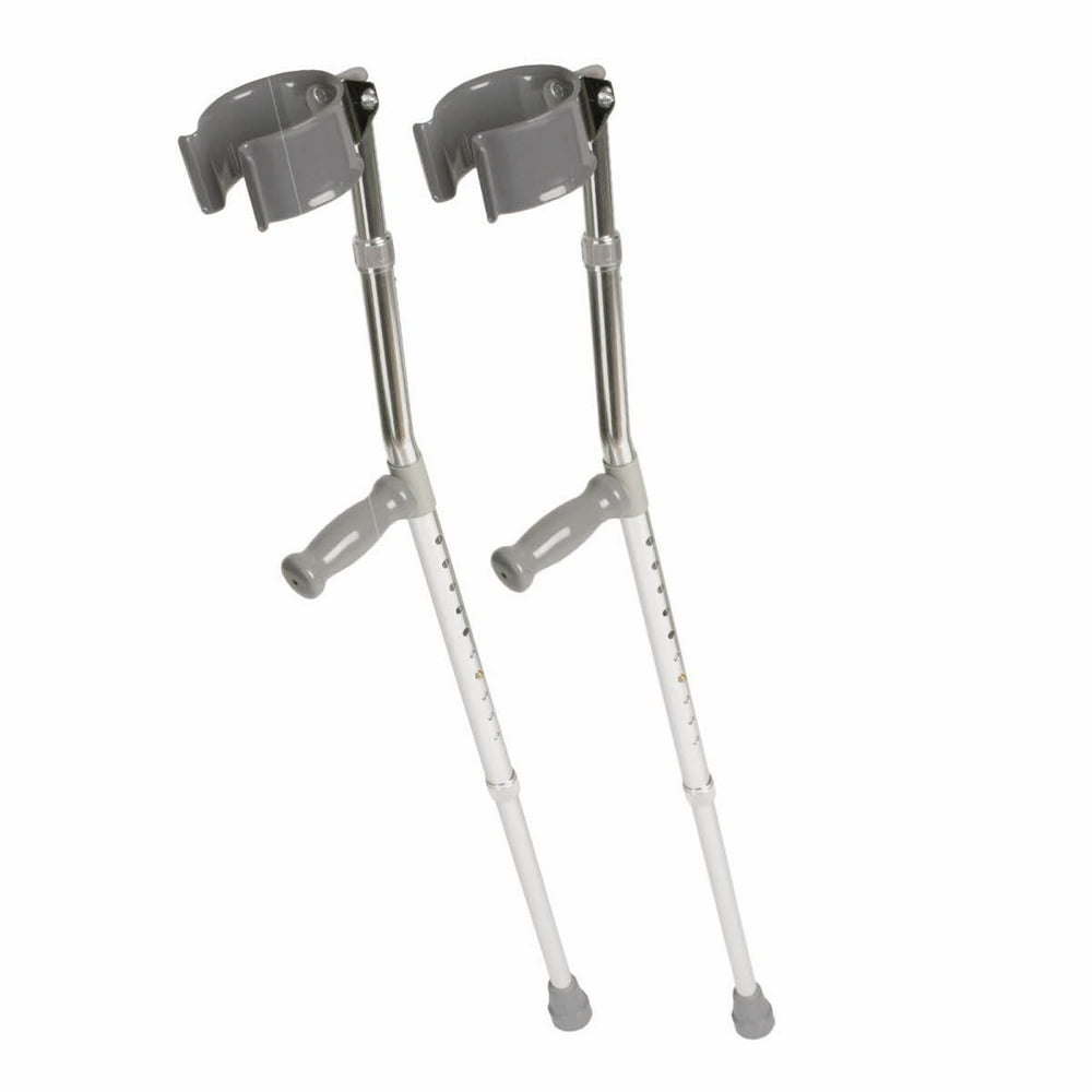 Medline Walking Forearm Crutches, Lightweight Aluminum, 250lb Weight