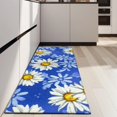 thumbnail image 4 of Blue Daisy Flower Lightblue Petals Pattern Kitchen Rug Mat,Kitchen Runner Rugs Non Skid Washable,Decorative Kitchen Floor Mats for Kitchen,Sink,Laundry,17"X47", 4 of 5