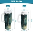 thumbnail image 6 of Yayeee 40oz Stainless Steel Tumbler with Straw and Handle Double-Wall Insulated Travel Water Bottle, Night Forest Scene, 6 of 8