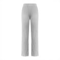thumbnail image 6 of Ribbed Pants for Women, Audhol Women's Elastic Slim Fit Pants Sports Leisure Solid Color Brushed Strip Pocket Casual Pants Knit Pants for Women Light Ashy S, 6 of 7