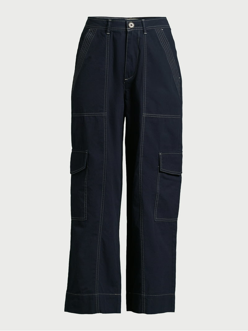 Free Assembly Women's Cargo Pants, 27” Inseam, Sizes XS-XXXL